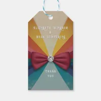 Colorful Elegant Rainbow Wedding Invitation  Gift Tags