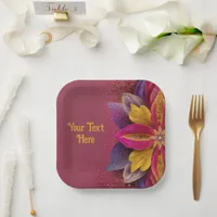 Elegant Floral Wedding  Paper Plates