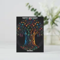 Birthday Card with Tree in full color Invitation