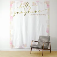 Hello Sunshine Boho Baby Girl Shower Backdrop