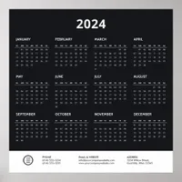 Minimalist Corporate Business Logo 2024 Calendar Poster