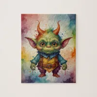 Cut colorful funny little goblin  jigsaw puzzle