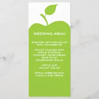 Green Apple Orchard Wedding Menu