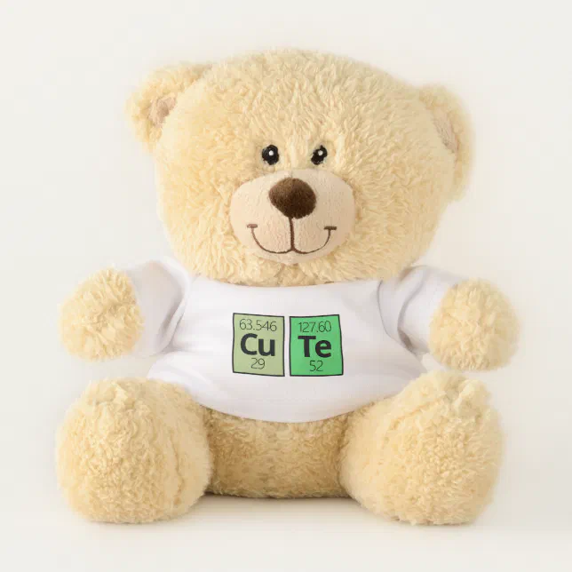 Cute Periodic Table Element Symbols Teddy Bear