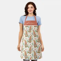 Watercolor Scandinavian Gnome Cute Christmas Apron