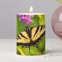 Swallowtail Butterfly on the Butterfly Bush Pillar Candle