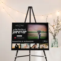 First Day of Forever Movie 5 Photo Wedding Welcome Foam Board