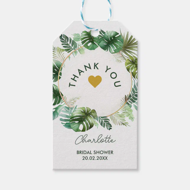 Topical Watercolor Print | Bridal Shower | Wedding Gift Tags