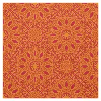 Orange Sophisticated Stylish Geometric Pattern Fabric