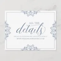 Wedding Details / Info Card | Nadine (Dusty Blue)