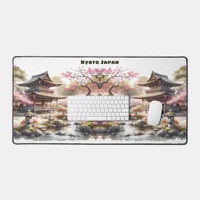 Tranquil Kyoto Japan Watercolor Sketch | Desk Mat