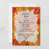 Autumn Leaves Meadow of Love Rehearsal Dinner Inv Invitation