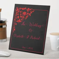 Dark Gothic Wedding Pedestal Sign