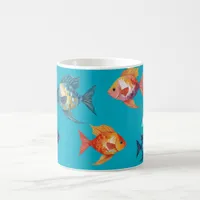 Fun Cute Ocean Fish Sea Life Aquatic Monogrammed Coffee Mug