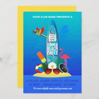 Summer Club Beach Party add logo invitation