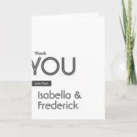 Modern Simplistic Typography Wedding Thank You