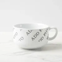 Customize Add Name Photo Artwork Soup Bowl Mug