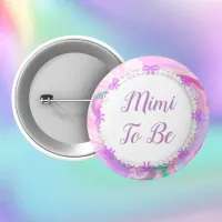 Mimi To Be Baby Shower Pink & Purple    Button
