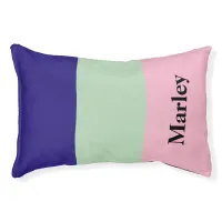 Stylish Color Block Modern Personalized Name Dog Pet Bed