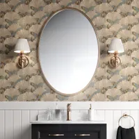 Ginkgo Leaves and Gold Art Deco Wallpaper