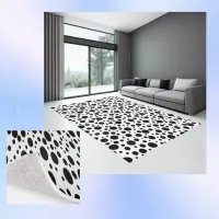 Black Polka Dots on White | Rug