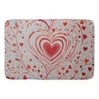 Heart Doodle Bath Mat