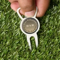 Dad The Best By Par | Brown Geometric Opener Divot Tool
