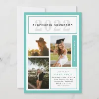 New Horizons | Teal Grad Party Photo Invitation