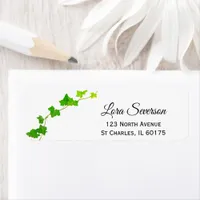 Green English Ivy Vine Return Address Labels