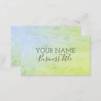 Roses & Green Blue Name Business Title, ZEA Calling Card