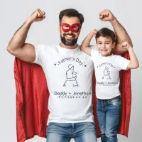 Father's Day, Father carrying son on shoulders T-Shirt