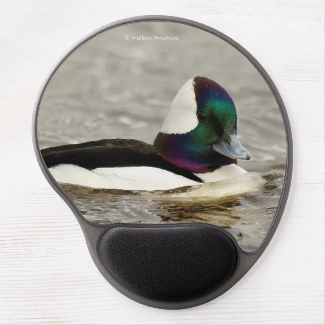 Cute Bufflehead Duck at the Pond Gel Mouse Pad