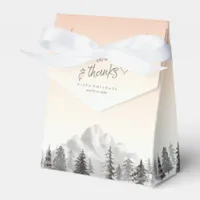 Mountain Landscape Wedding Love Thanks Blush ID787 Favor Boxes