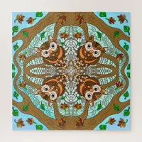 Hand Drawn Owl Mandala Artwork  Jigsaw Puzzle