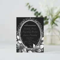 Luxurious black and gold wedding theme Elegant  RSVP Card