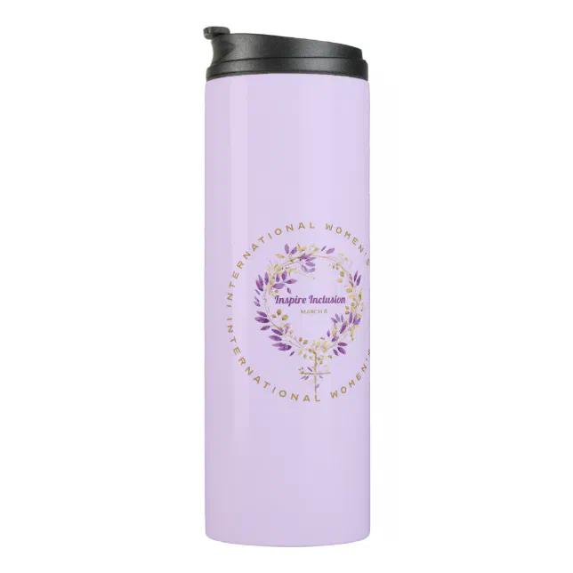 Floral Female Sign Women's Day March 20 Thermal Tumbler