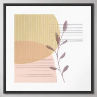 Trendy Modern minimalist botanical abstract Framed Art