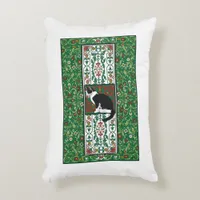 Tuxedo Cat Baroque Decorative Pillow