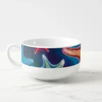 Colorful Starfish cute design Soup Mug