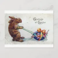 Easter Bunny Holiday Postcard