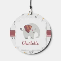 Personalized Cute Grey Elephant for Girls Wind Chime