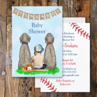 Boy's Baseball Themed Baby Shower Invitation