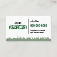 Professional Lawn Service Double Sided Business Card