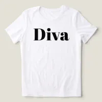 Diva Opera Singer Musician Minimalist Music Themed Tri-Blend Shirt