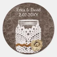 rustic mason jar wedding seals