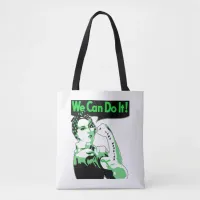 Lyme Disease awareness "We Can Do It" Tote Bag