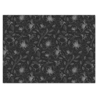 Sketched Floral Outline Pattern Gray/Blk ID939  Tissue Paper