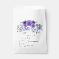 Rustic Floral Purple Lilac Butterflies Quinceanera Favor Bag