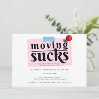 We're Moving Modern Funny Farewell Party Invitation