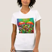 Watercolor Abstract Mushrooms  T-Shirt